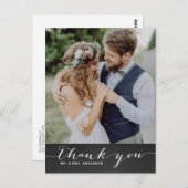 Rustisch Script Wedding Verticaal Dank u Briefkaar Briefkaart (Voorkant / Achterkant)