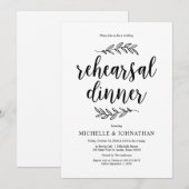 Rustisch script, zwart, huwelijksrepetitie kaart (Voorkant / Achterkant)