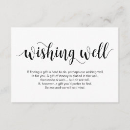 Rustisch script, zwart, weddenschap goed informatiekaartje