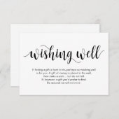 Rustisch script, zwart, weddenschap goed informatiekaartje (Voorkant / Achterkant)