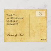 Rustisch, , seashell strand bedankt je briefkaart (Achterkant)