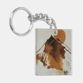 Rustisch Sierkussen voor gebergte Sleutelhanger (Voorkant Links)