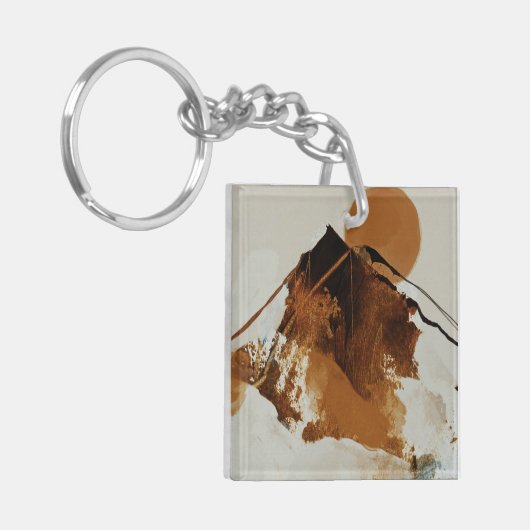 Rustisch Sierkussen voor gebergte Sleutelhanger (Voorkant Links)