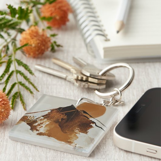 Rustisch Sierkussen voor gebergte Sleutelhanger (Voorkant Rechts)