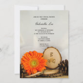 Rustisch Sinaasappel Daisy Bossen Vrijgezellenfees Kaart (Voorkant)