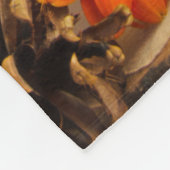 Rustisch Sinaasappel Daisy Woodland Wedding Fleece Deken (Hoek)