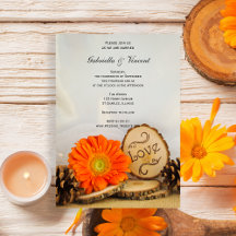 Rustisch Sinaasappel Daisy Woodland Wedding