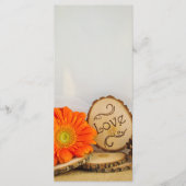 Rustisch Sinaasappel Daisy Woodland Wedding Progra Programmakaart (Voorkant)