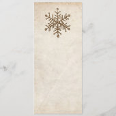 Rustisch Snowflake Wedding Menu (Achterkant)