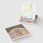 Rustisch Stenen Onderzetter (Zijkant)