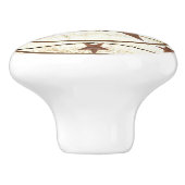 Rustisch sterwiel keramische knop (Zijkant)