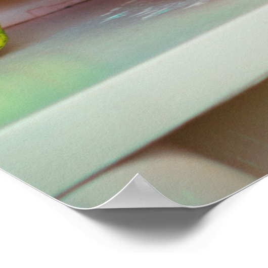 Rustisch stilleven met pompoen en een rode Mok Poster (Hoek)