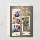 Rustisch strand save the date (Voorkant)