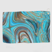Rustisch strand Turquoise Woodgrain Blauwgroen Bar Golfhanddoek (Horizontaal)