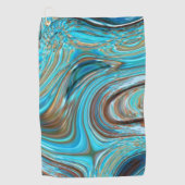 Rustisch strand Turquoise Woodgrain Blauwgroen Bar Golfhanddoek (Voorkant)