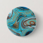 Rustisch strand Turquoise Woodgrain Blauwgroen Bar Ronde Button 5,7 Cm (Voorkant)