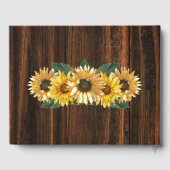 Rustisch Sunflower Wedding Guest Book Gastenboek (Achterkant)