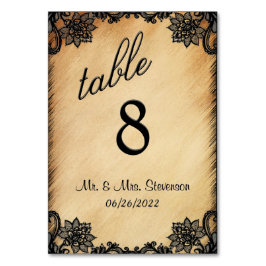 Rustisch tabelnummer kaart