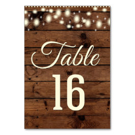 Rustisch tabelnummer, nummer 16, SIXTEEN Kaart