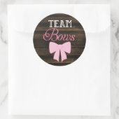 Rustisch team bows Girl Gender onthullen Ronde Sticker (Tas)