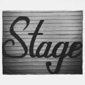 Rustisch teken "Stage" Fleece Deken (Voorkant (Horizontaal))