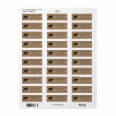 Rustisch thema Beer Kraft Burlap Print Address Etiket (Full Sheet)