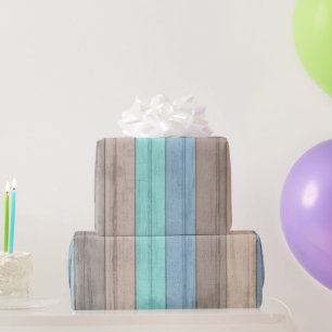 Rustisch Tropisch Kleur Hout Cadeaupapier