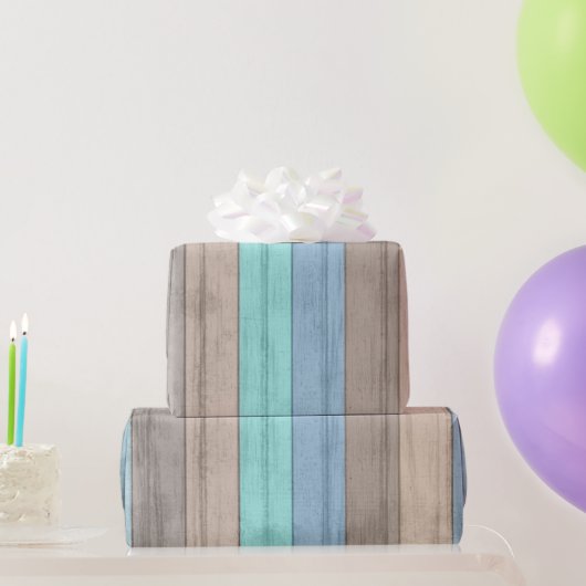 Rustisch Tropisch Kleur Hout Cadeaupapier (Feestgeschenken)