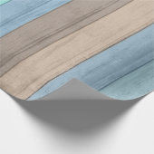 Rustisch Tropisch Kleur Hout Cadeaupapier (Hoek)