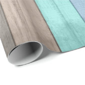 Rustisch Tropisch Kleur Hout Cadeaupapier (Rol Hoek)