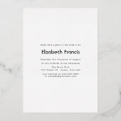 Rustisch tropisch Vrijgezellenfeest Folie Uitnodiging (Achterkant)