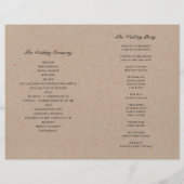 Rustisch trouwprogramma. Landengroene botanische (Achterkant)