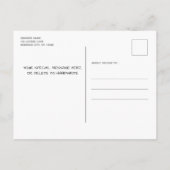 Rustisch uniek Afstuderen voor fotocollage Aankondigingskaart (Achterkant)