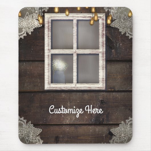 Rustisch venster en licht Robuust land - aangepast Muismat (Voorkant)