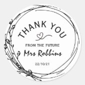 Rustisch ventilator Vrijgezellenfeest Hartelijk da Ronde Sticker (Voorkant)