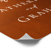 Rustisch verbrand Oranje gebarentaal Ons huwelijks Poster (Hoek)