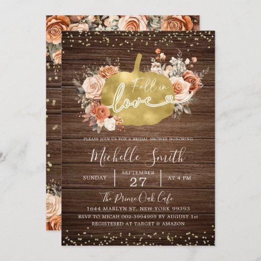 Rustisch verbrand Sinaasappel pompoenVrijgezellenf Kaart (Voorkant / Achterkant)