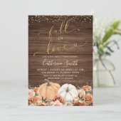 Rustisch verbrand Sinaasappel pompoenVrijgezellenf Kaart (Staand voorkant)