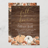 Rustisch verbrand Sinaasappel pompoenVrijgezellenf Kaart (Voorkant / Achterkant)