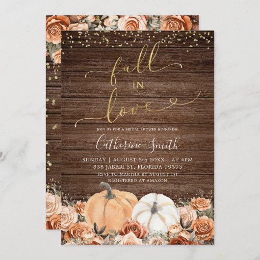 Rustisch verbrand Sinaasappel pompoenVrijgezellenf Kaart (Voorkant / Achterkant)