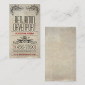 Rustisch veredeld papier - rood visitekaartje (Voorkant / Achterkant)