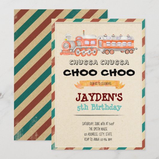 Rustisch verjaardagscentrum kaart (Voorkant / Achterkant)