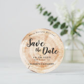 Rustisch Verloving houten bruiloft uniek Save The Date (Staand voorkant)