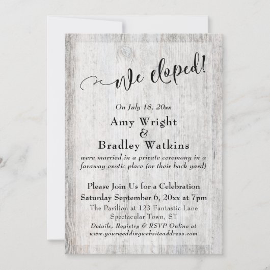 Rustisch, verwekt grijs hout dat we hebben opgegra kaart (Voorkant)