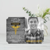 Rustisch veterinair Afstuderen Kaart (Staand voorkant)