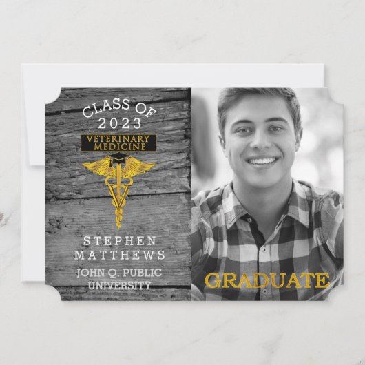 Rustisch veterinair Afstuderen Kaart (Voorkant)