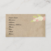 Rustisch Vintage Burlap Boutique Visitekaartje (Achterkant)