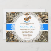 Rustisch Vintage Camo Baby shower Kaart (Voorkant)