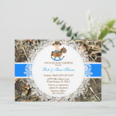 Rustisch Vintage Camo Baby shower Kaart (Staand voorkant)