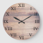 Rustisch vintage hout Romeinse nummers Grote Klok (Voorkant)
